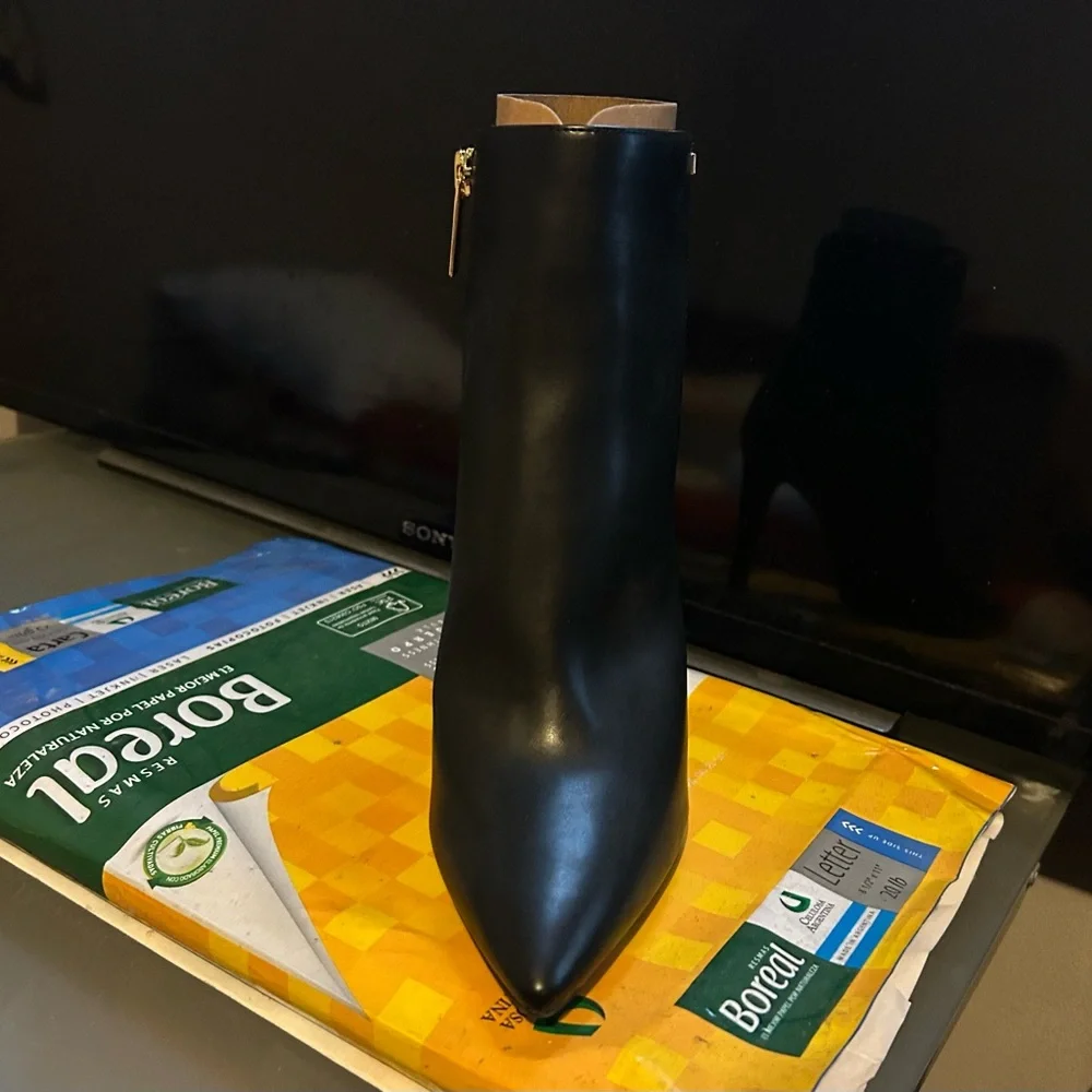 Michael Kors Black Heeled Boots - Picture 3 of 3